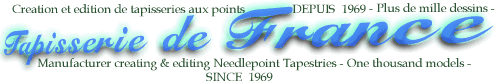 Reproduction of Needlepoint tapestries -hand painted since 1969-